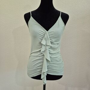 Light Mint Green Ruffle Camisole